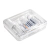 Set in einer Box, Flasche für Desinfektionsmittel, wiederverwendbare Maske mit Platz für Filter und Silberionen